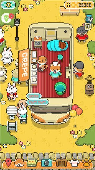 柴犬店长的可丽饼店最新版(FoodTruckPup)手机赚钱软件截图1