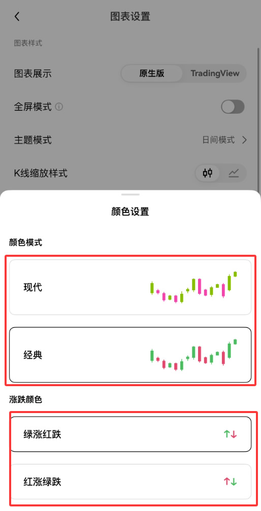 加密货币K线颜色如何设置?币安、欧易App设置教程