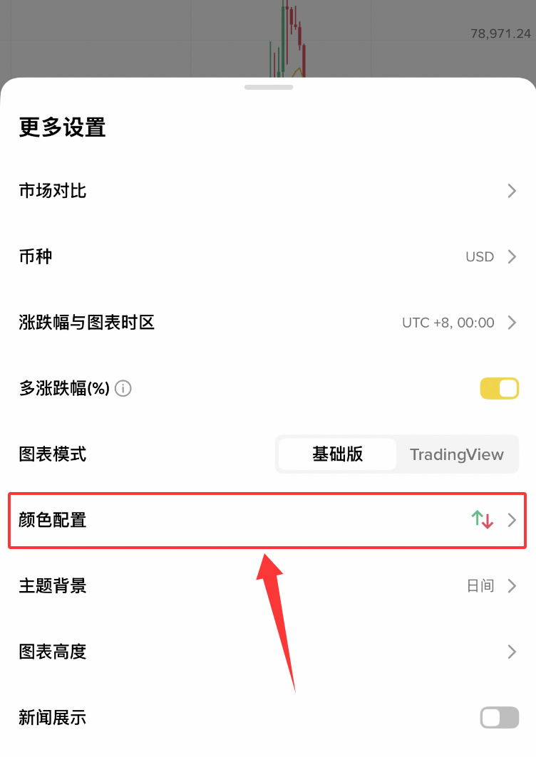 加密货币K线颜色如何设置?币安、欧易App设置教程